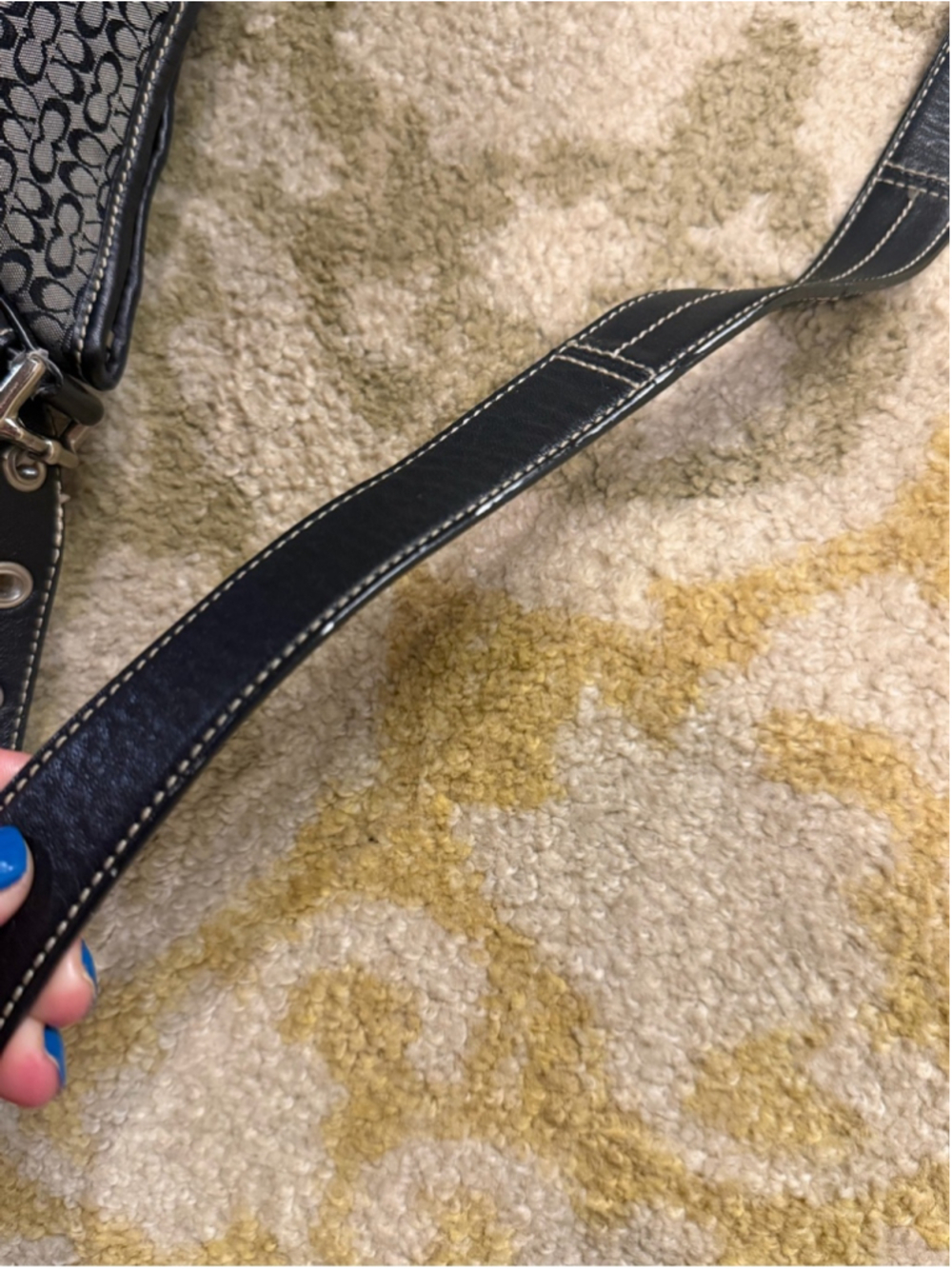 Coach Black/Gray Signature C Monogram Y2K Jacquard Soho Hobo Shoulder Bag - Picture 16 of 16